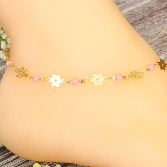 "Elegant Handmade Anklet – Delicate Jewelry for Women, MAR091052 - Picture 4 of 10